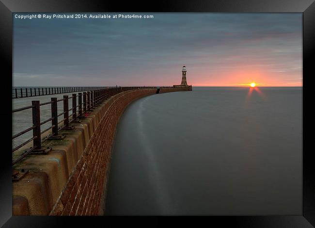  Sunrise On Roker Pier Framed Print by Ray Pritchard