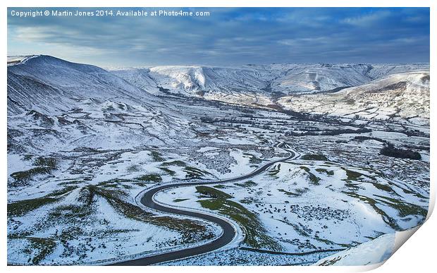  The Majesty of Edale in the Snow Print by K7 Photography