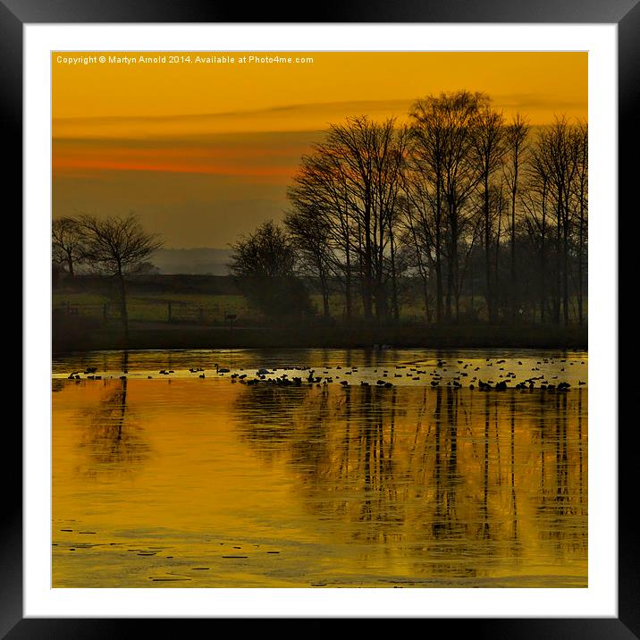  Winter Sunset on the Lake Framed Mounted Print by Martyn Arnold