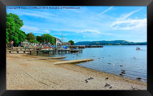  Ambleside at Windermere Framed Print by Gisela Scheffbuch