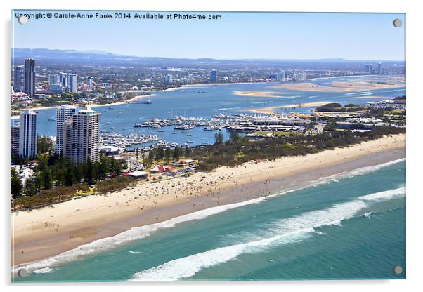 The Gold Coast & The Spit Acrylic by Carole-Anne Fooks