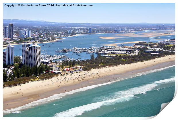 The Gold Coast & The Spit Print by Carole-Anne Fooks