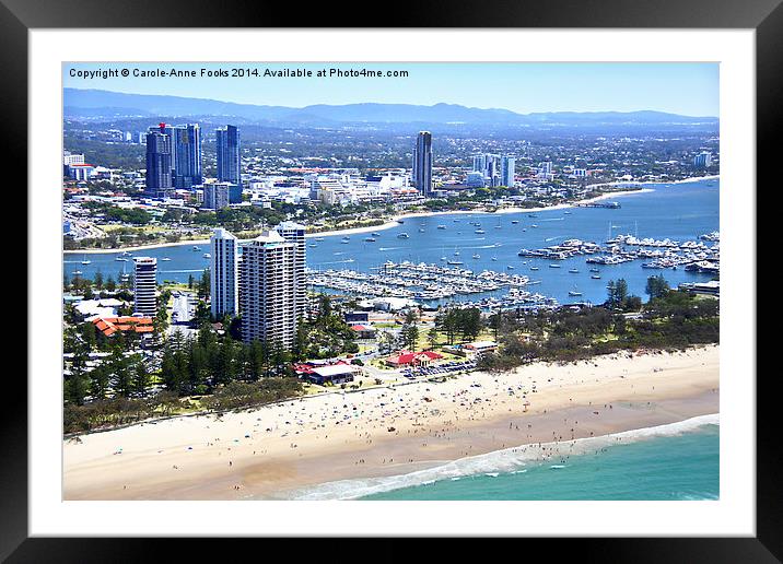  The Gold Coast & The Spit Framed Mounted Print by Carole-Anne Fooks