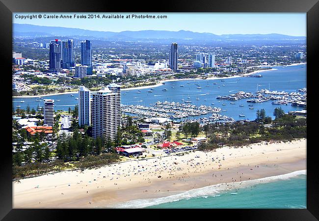  The Gold Coast & The Spit Framed Print by Carole-Anne Fooks