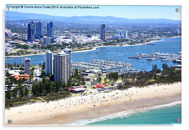 The Gold Coast & The Spit Acrylic by Carole-Anne Fooks