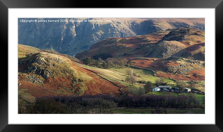  Shawbank Crag Framed Mounted Print by ashley barnard