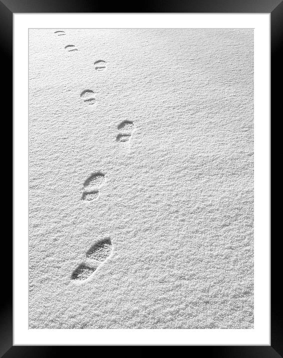 Snowsteps Framed Mounted Print by Victor Burnside