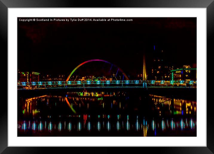  Bridges over River Clyde at Glasgow Framed Mounted Print by Tylie Duff Photo Art