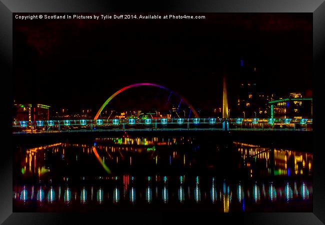  Bridges over River Clyde at Glasgow Framed Print by Tylie Duff Photo Art