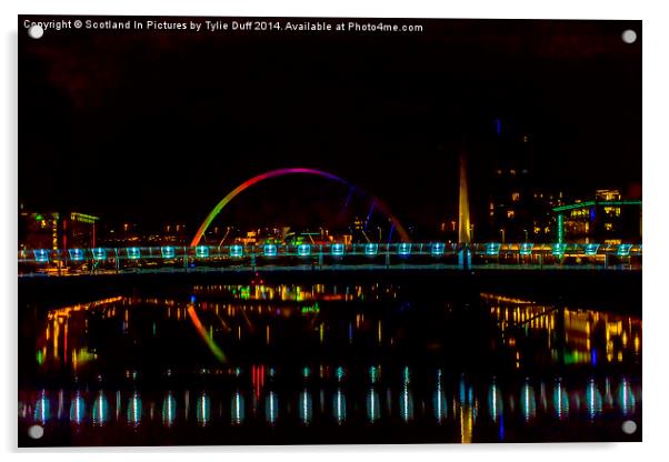  Bridges over River Clyde at Glasgow Acrylic by Tylie Duff Photo Art