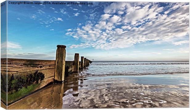  Redcar Sea Defence Canvas Print by keith sayer