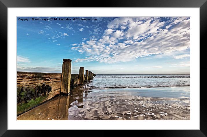  Redcar Sea Defence Framed Mounted Print by keith sayer