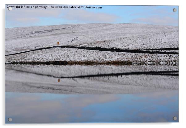 Dovestone reservoir, Moor reflections Acrylic by Fine art by Rina