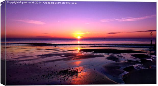  Looking into the purple rise. Canvas Print by paul cobb