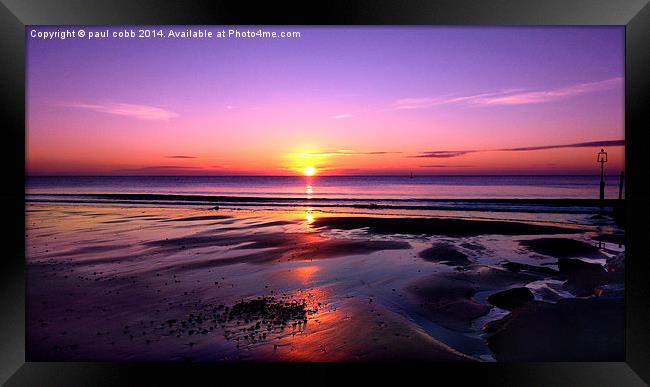  Looking into the purple rise. Framed Print by paul cobb
