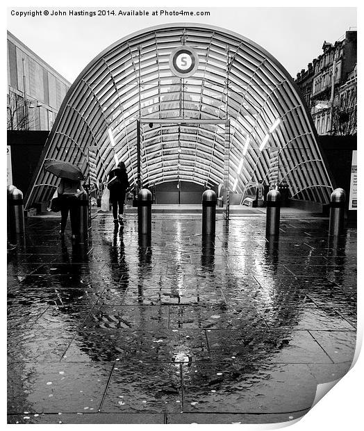  Symmetry in the rain Print by John Hastings