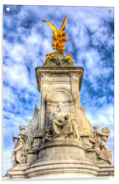 The Victoria Memorial London Acrylic by David Pyatt