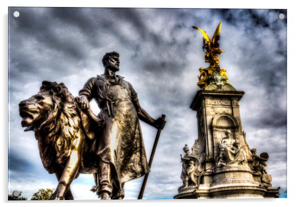 The Victoria Memorial London  Acrylic by David Pyatt