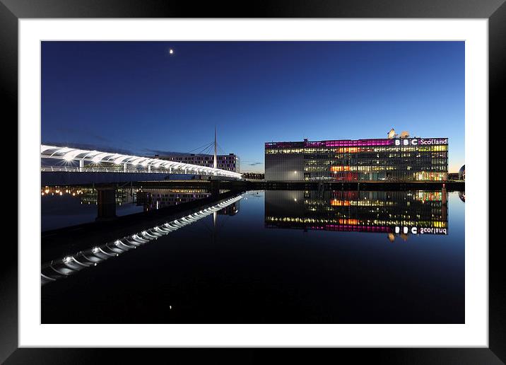  Clyde Waterfront Reflections Framed Mounted Print by Grant Glendinning