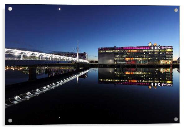  Clyde Waterfront Reflections Acrylic by Grant Glendinning