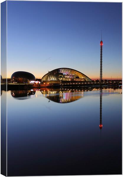  Clyde Twilight Reflections Canvas Print by Grant Glendinning