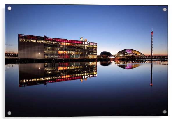 River Clyde Reflections  Acrylic by Grant Glendinning