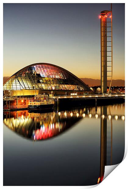 The Glasgow Science Centre  Print by Grant Glendinning