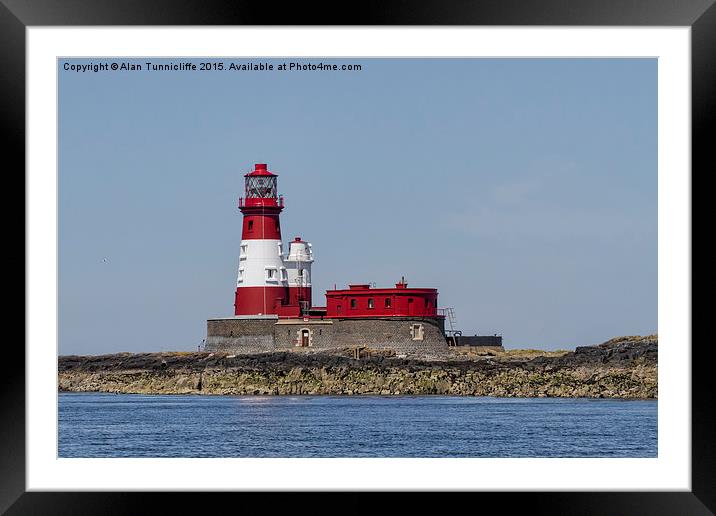  Longstone Lighthouse Framed Mounted Print by Alan Tunnicliffe