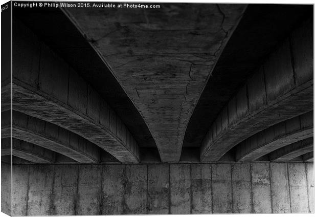 Under road bridge Canvas Print by Philip Wilson