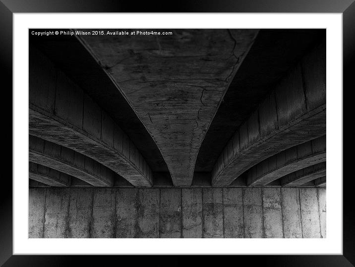  Under road bridge Framed Mounted Print by Philip Wilson