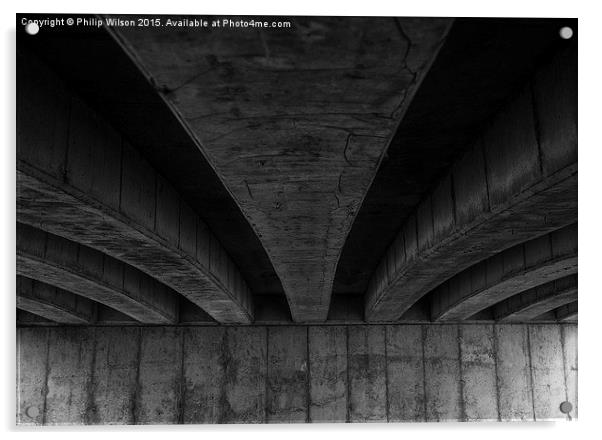  Under road bridge Acrylic by Philip Wilson