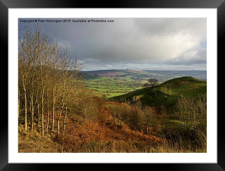  Looking into Edale Framed Mounted Print by Pete Hemington
