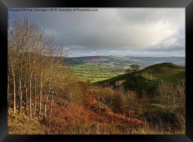  Looking into Edale Framed Print by Pete Hemington
