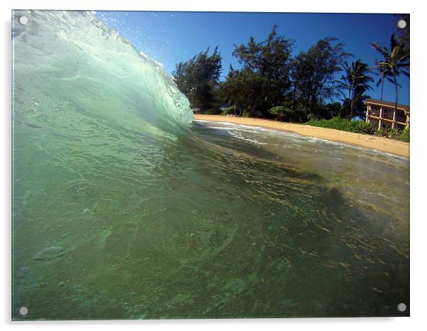  Hawaiian Shorebeak #2 Acrylic by Olivier Longuet