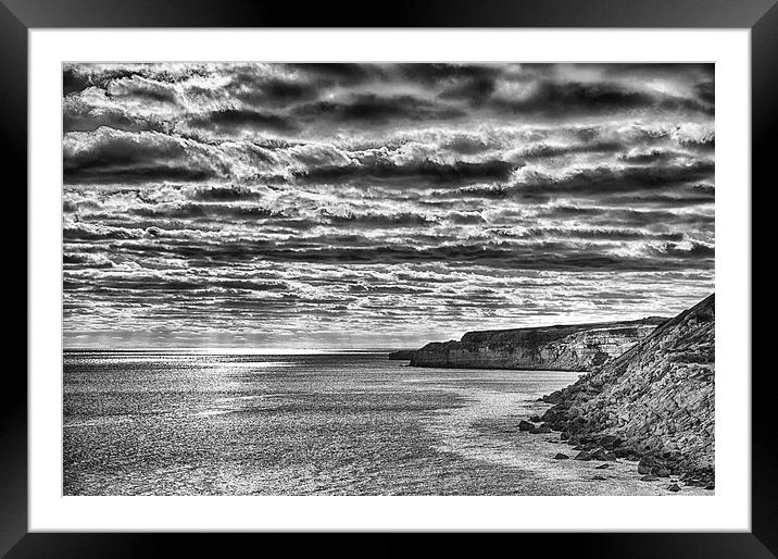 The East Side of Portland in mono.  Framed Mounted Print by Mark Godden