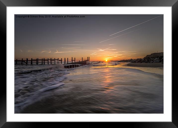  Norfolk Sunrise Framed Mounted Print by Simon Gray