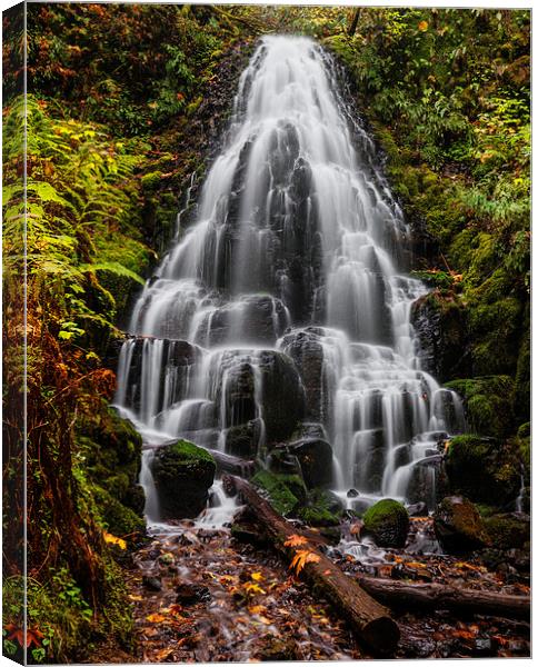  Beautiful fairy falls autumn in Columbia River Go Canvas Print by Vishwanath Bhat