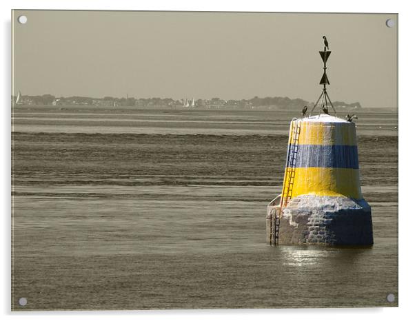 Britany - Morbihan Gulf Acrylic by Olivier Longuet
