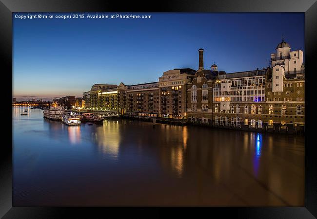  Butlers wharf London,river thames Framed Print by mike cooper