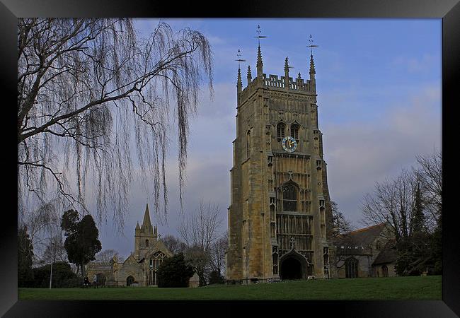 Bell Tower and St Lawrence Church  Framed Print by Tony Murtagh
