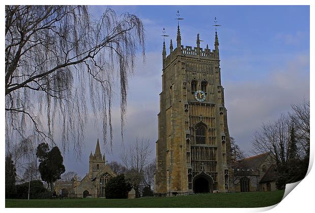 Bell Tower and St Lawrence Church  Print by Tony Murtagh
