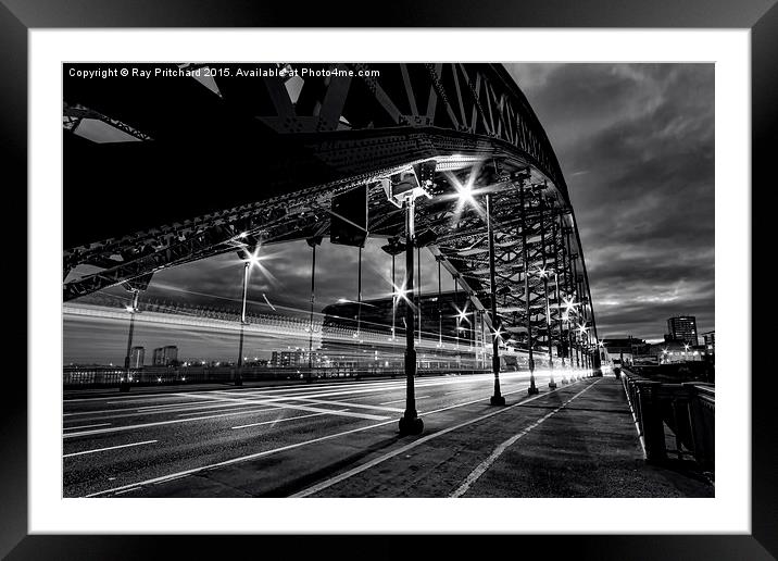  Wearmouth Bridge Framed Mounted Print by Ray Pritchard