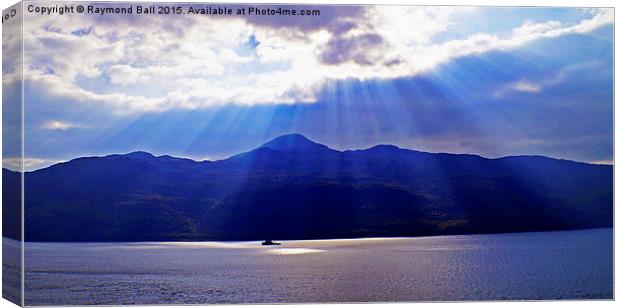  Boat on Loch Ness Canvas Print by Raymond Ball