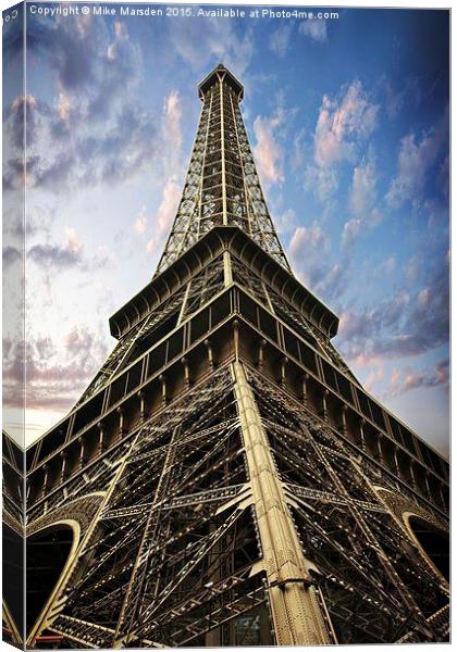 Eiffel Tower Canvas Print by Mike Marsden