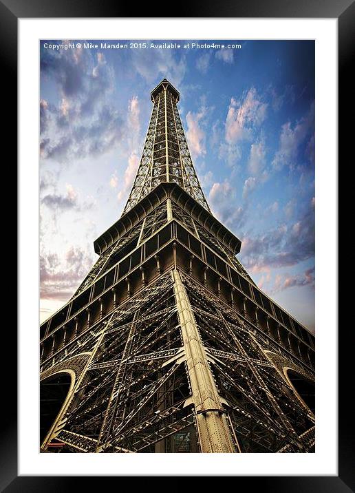 Eiffel Tower Framed Mounted Print by Mike Marsden