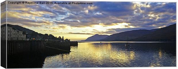  Fort William Bay Evening View Canvas Print by Raymond Ball
