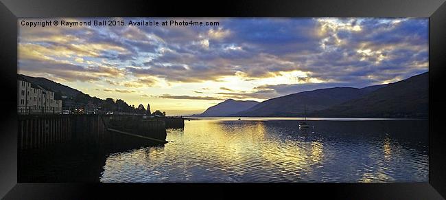  Fort William Bay Evening View Framed Print by Raymond Ball