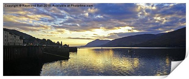  Fort William Bay Evening View Print by Raymond Ball
