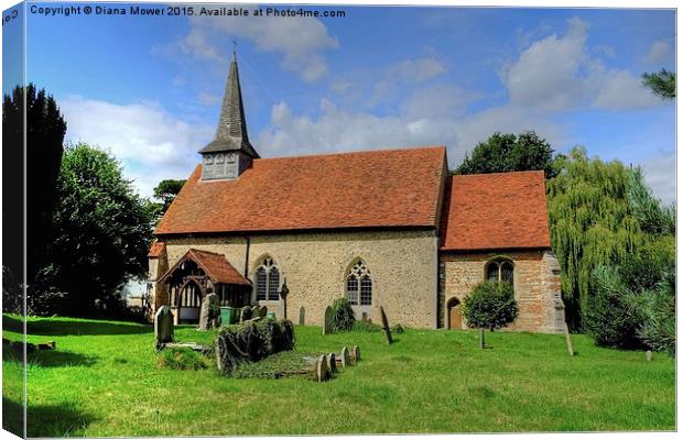  Cressing All Saints Canvas Print by Diana Mower