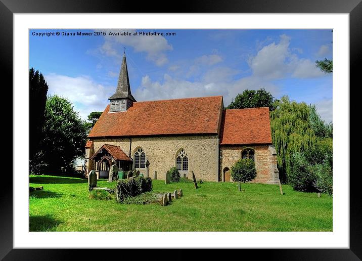  Cressing All Saints Framed Mounted Print by Diana Mower
